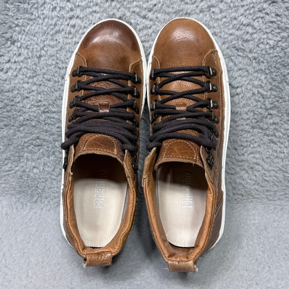 Freebird Shelby Mens Size 9 High Top Sneakers Distressed Brown Leather Lace Up